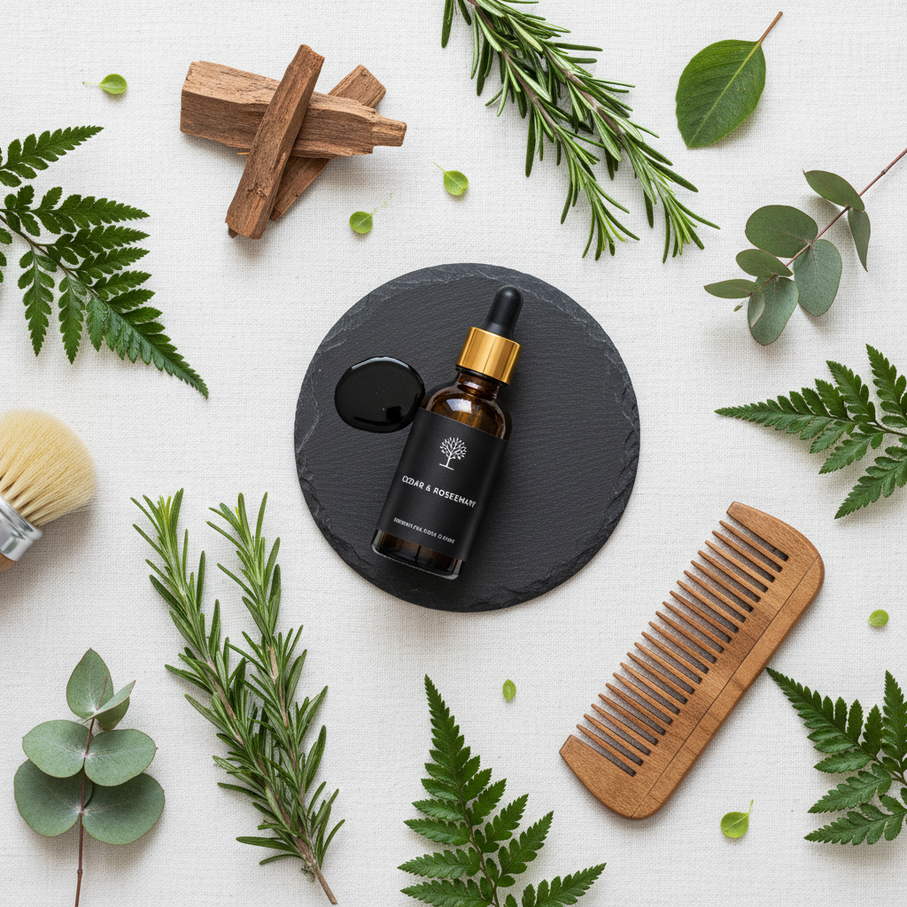 Beard Oil Flat Lay