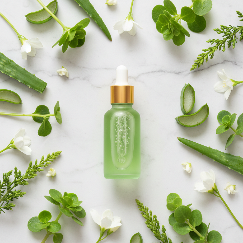 Calm Serum Flat Lay