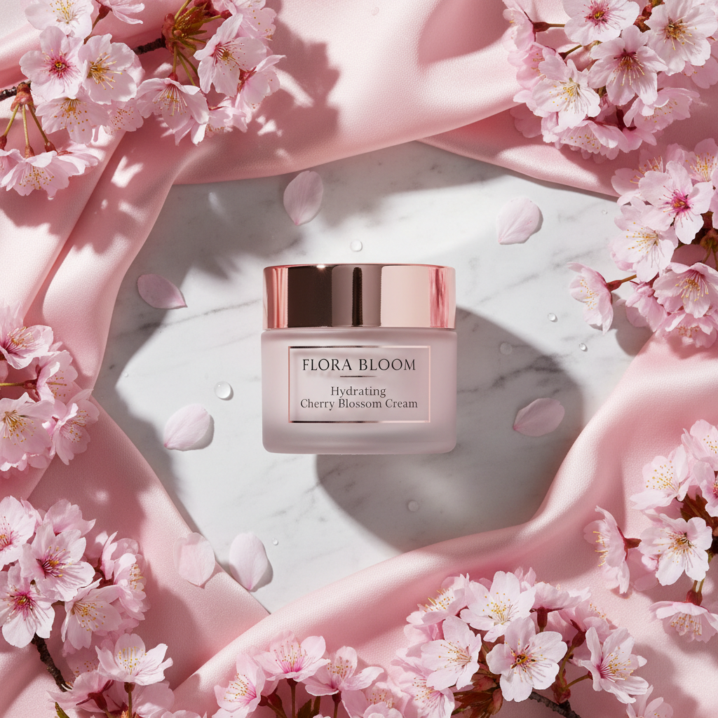 Cherry Blossom Cream Flat Lay