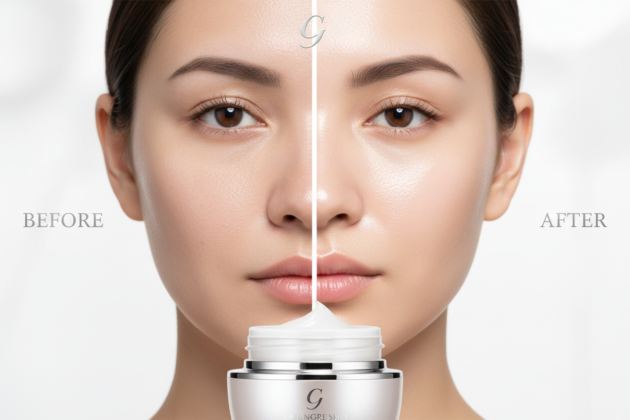 Glass Skin Cream Before After