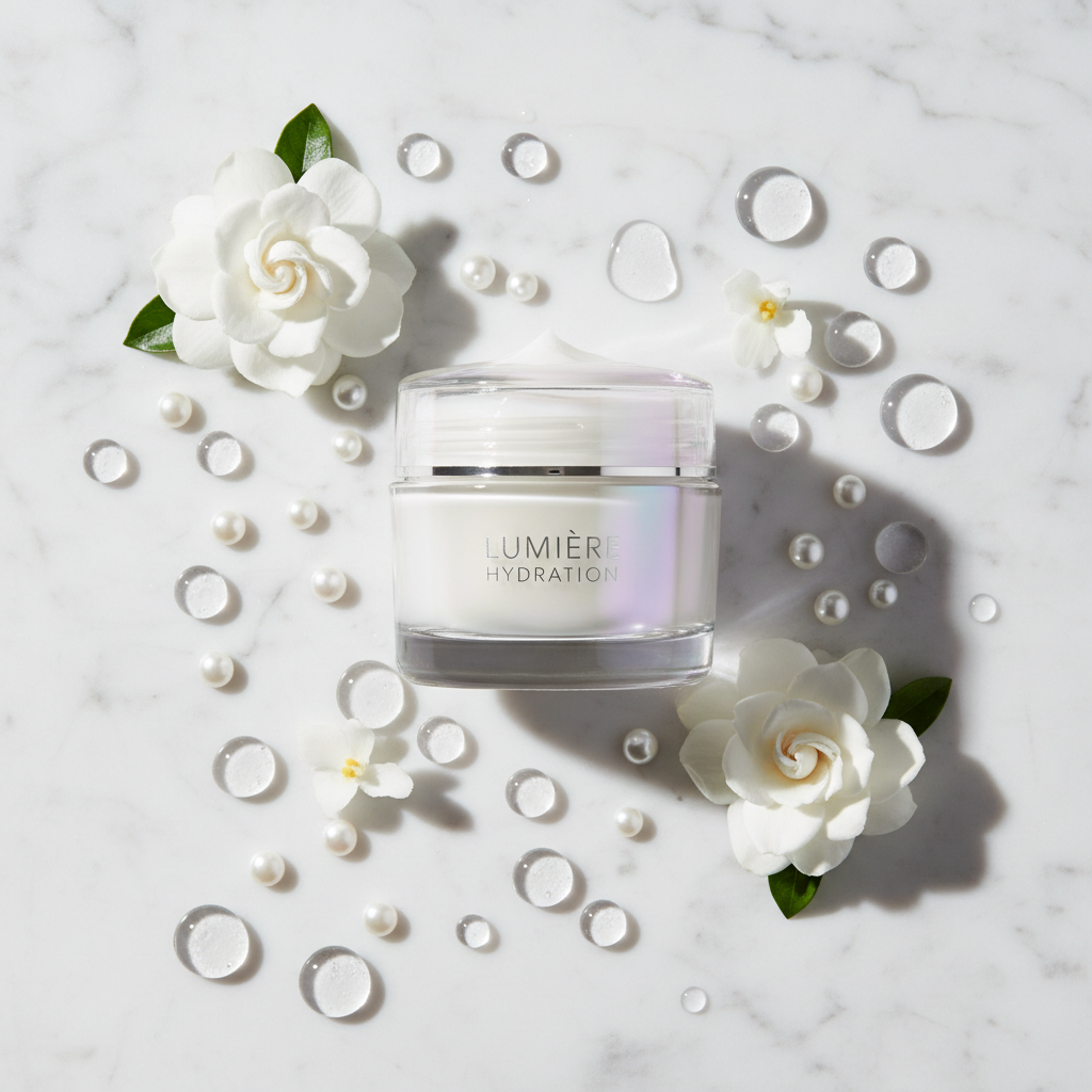 Glass Skin Cream Flat Lay
