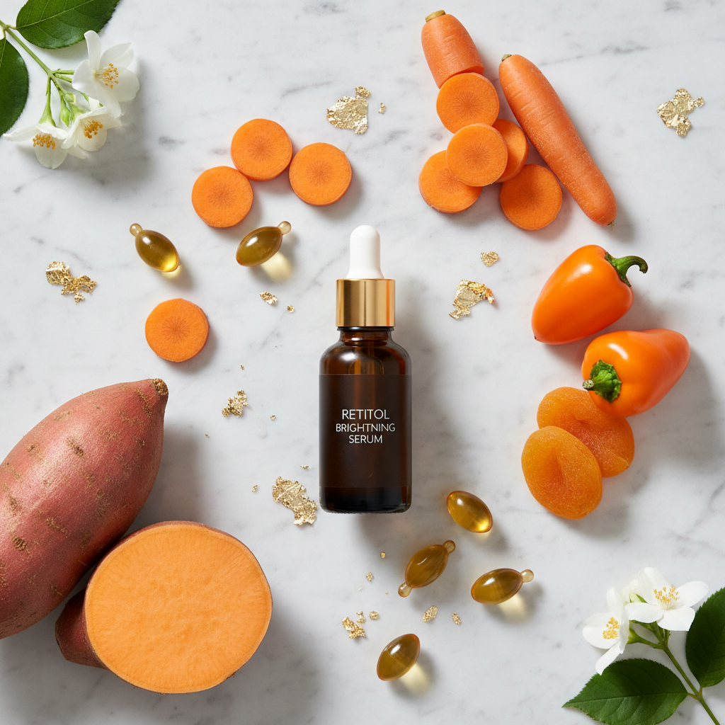 Retinol Serum Flat Lay