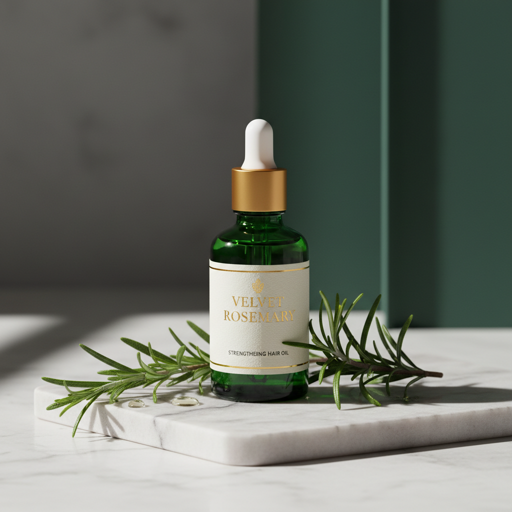 Rosemary Hair Oil Studio Shot